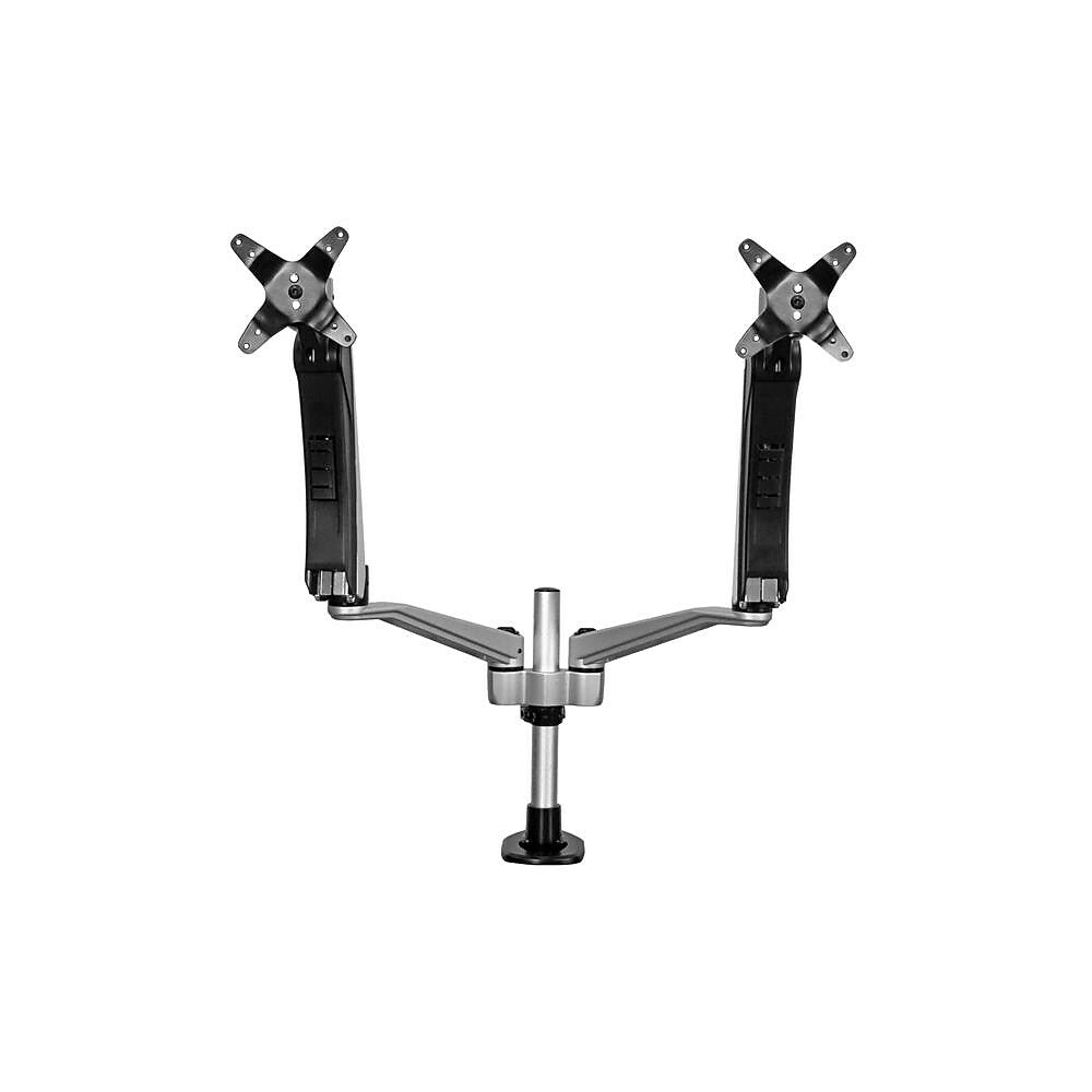 Image of StarTech ARMDUAL30 Desk-Mount Dual Monitor Arm - Full Motion - Articulating - Stackable - Tool-less Assembly, Black
