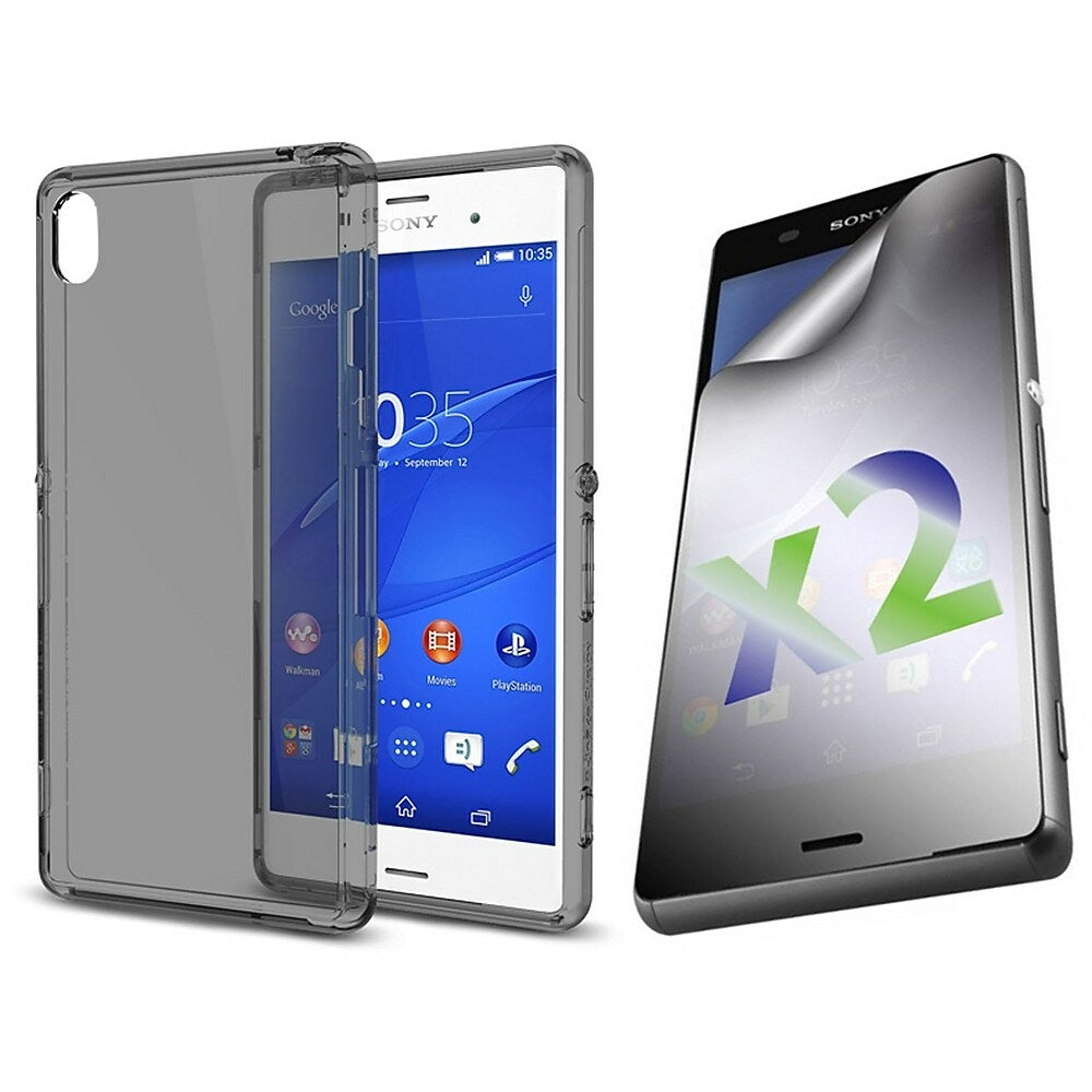 Image of Exian Transparent Case for Sony Xperia Z3 - Grey, Yellow