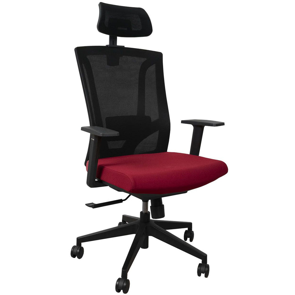 Image of AnthroDesk Ergonomic High-Back Office Chair - Red