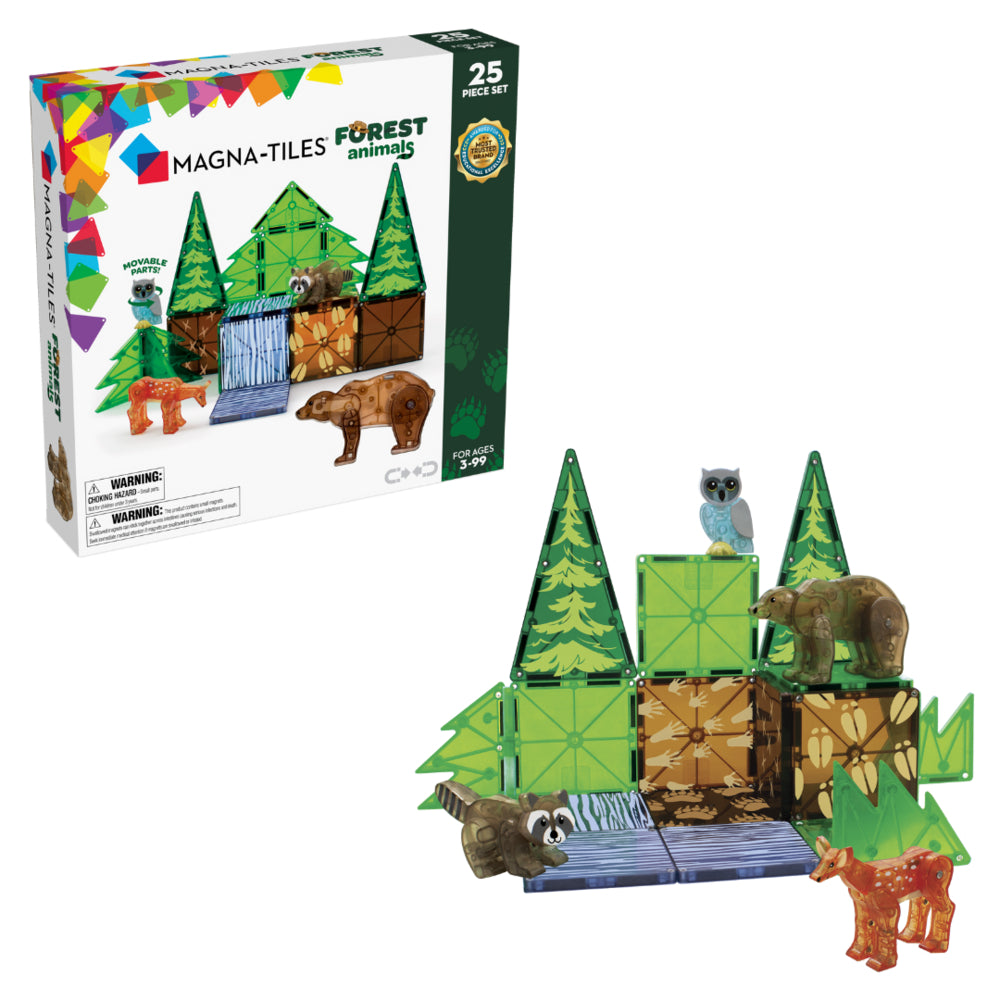 Image of Magna-Tiles Forest Animals 25-Piece Magnetic Construction Set, The ORIGINAL Magnetic Building Brand