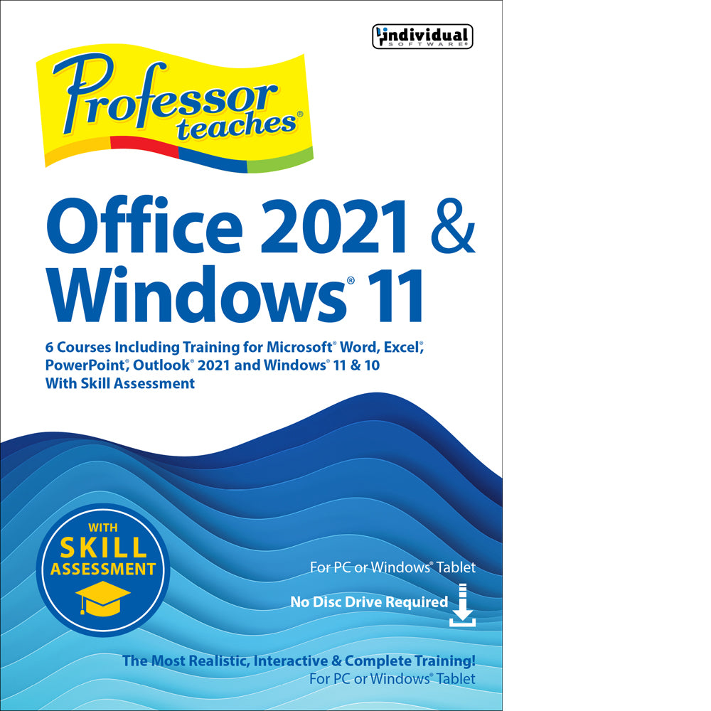 Image of Individual Software Professor Teaches Office 2021 & Windows 11 with Skill Assessment