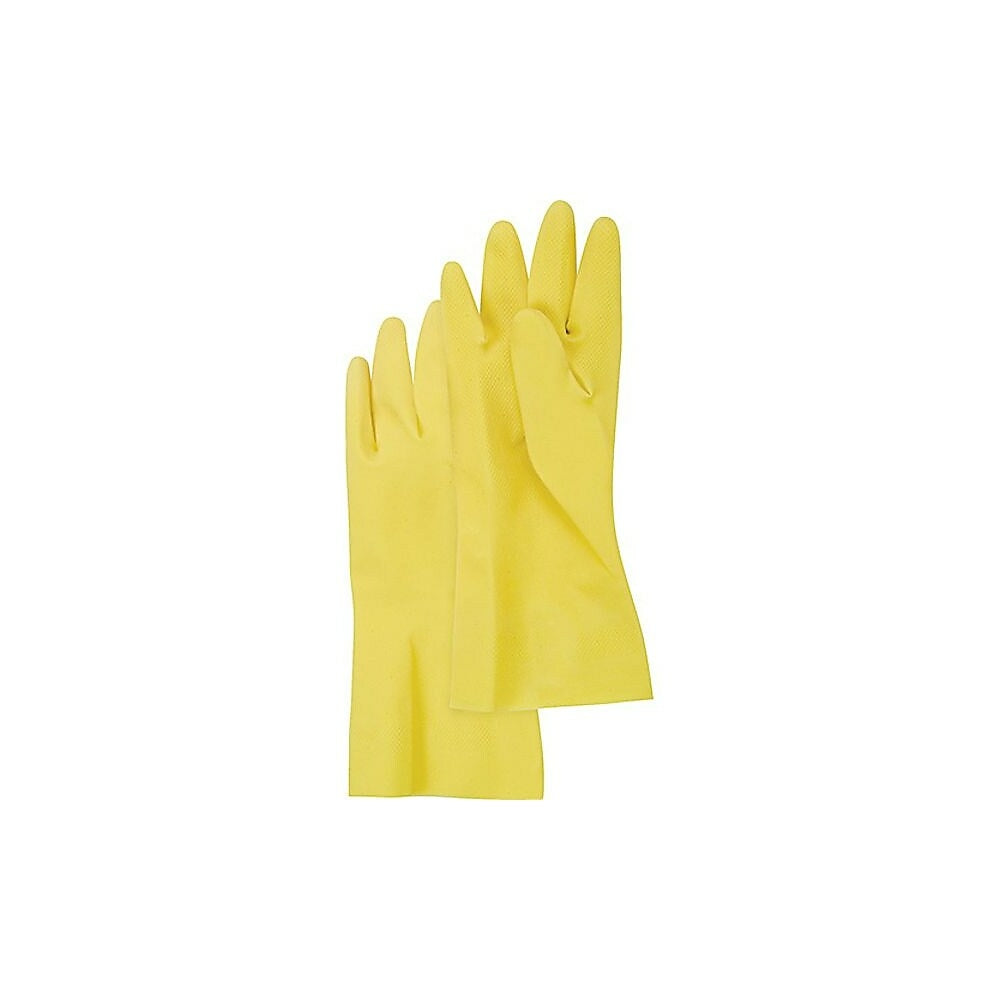 Image of Zenith Safety Chemical Resistant Gloves, Size Large/9, 12" L, Rubber Latex, Flock-Lined Inner Lining, 15 mil - 72 Pack