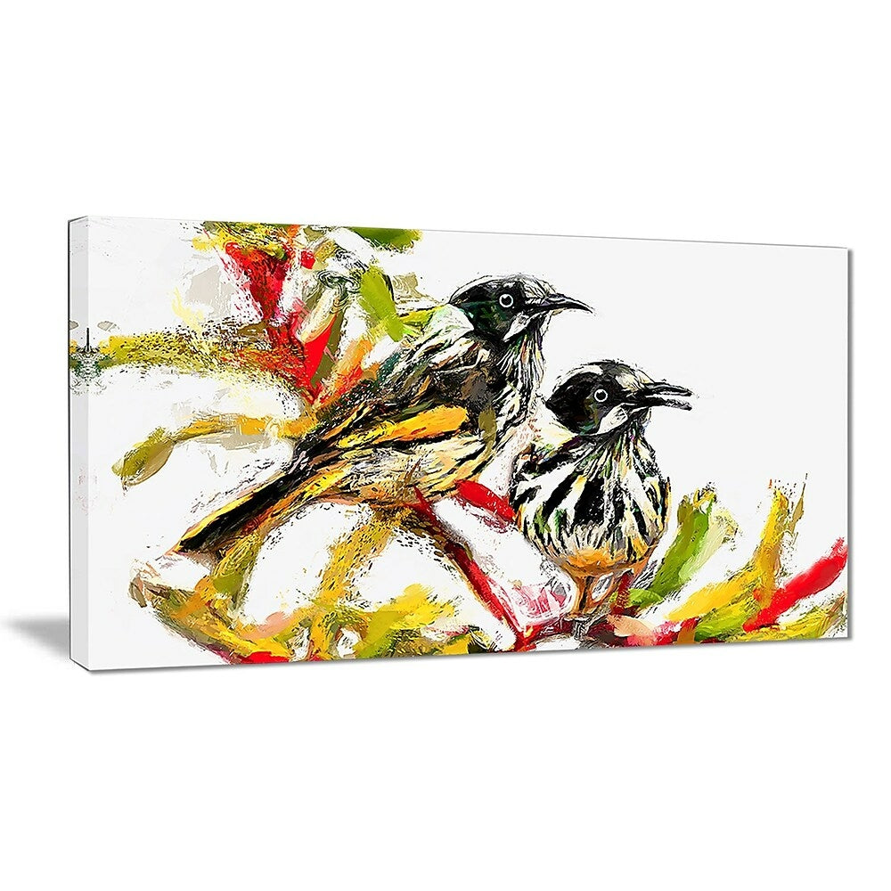 Image of Designart Sparrow Birds Canvas Art Print, 40" x 20", (PT2497-40-20)