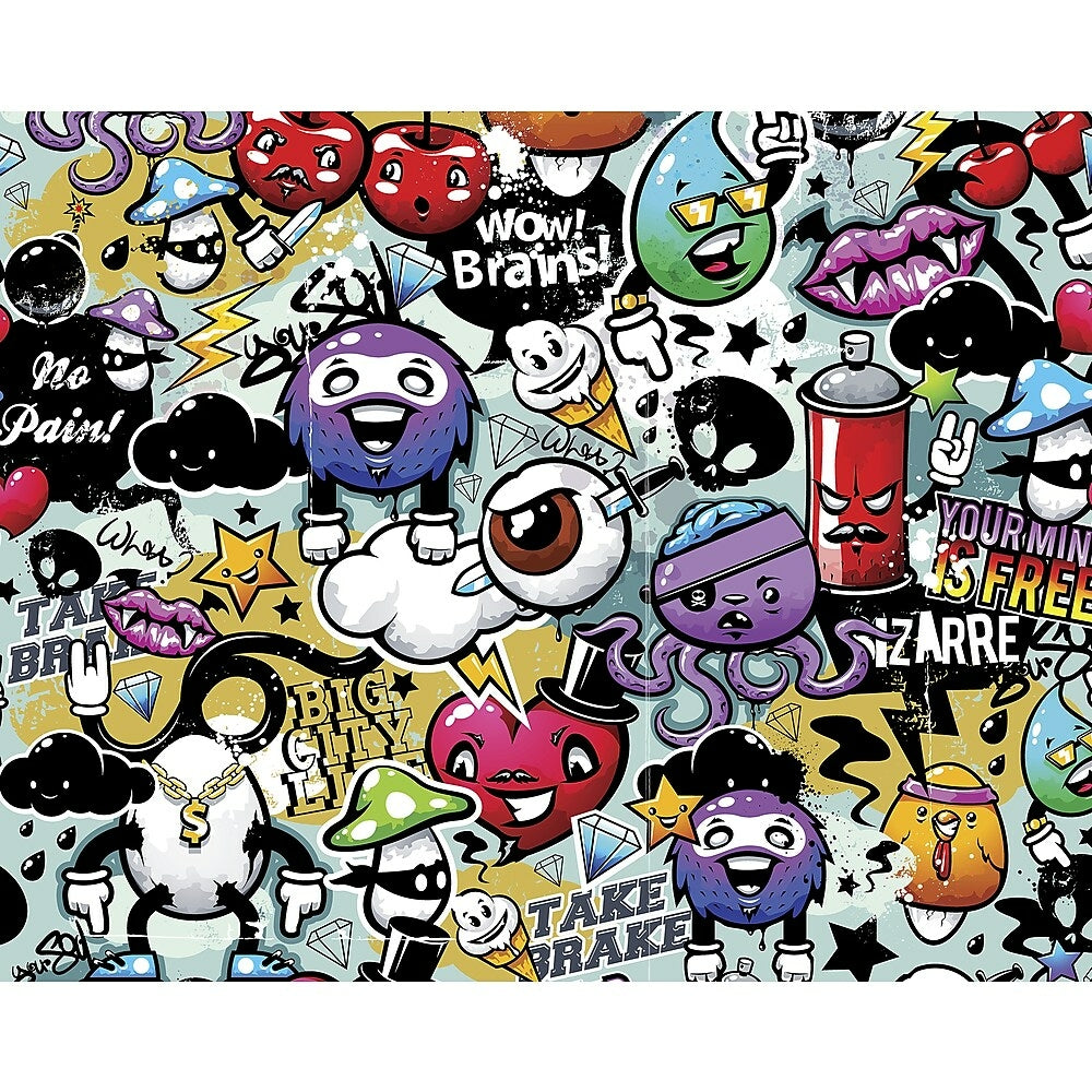 Image of ohpopsi Graffiti Monster Wall Mural, Multicolor, Multicolour