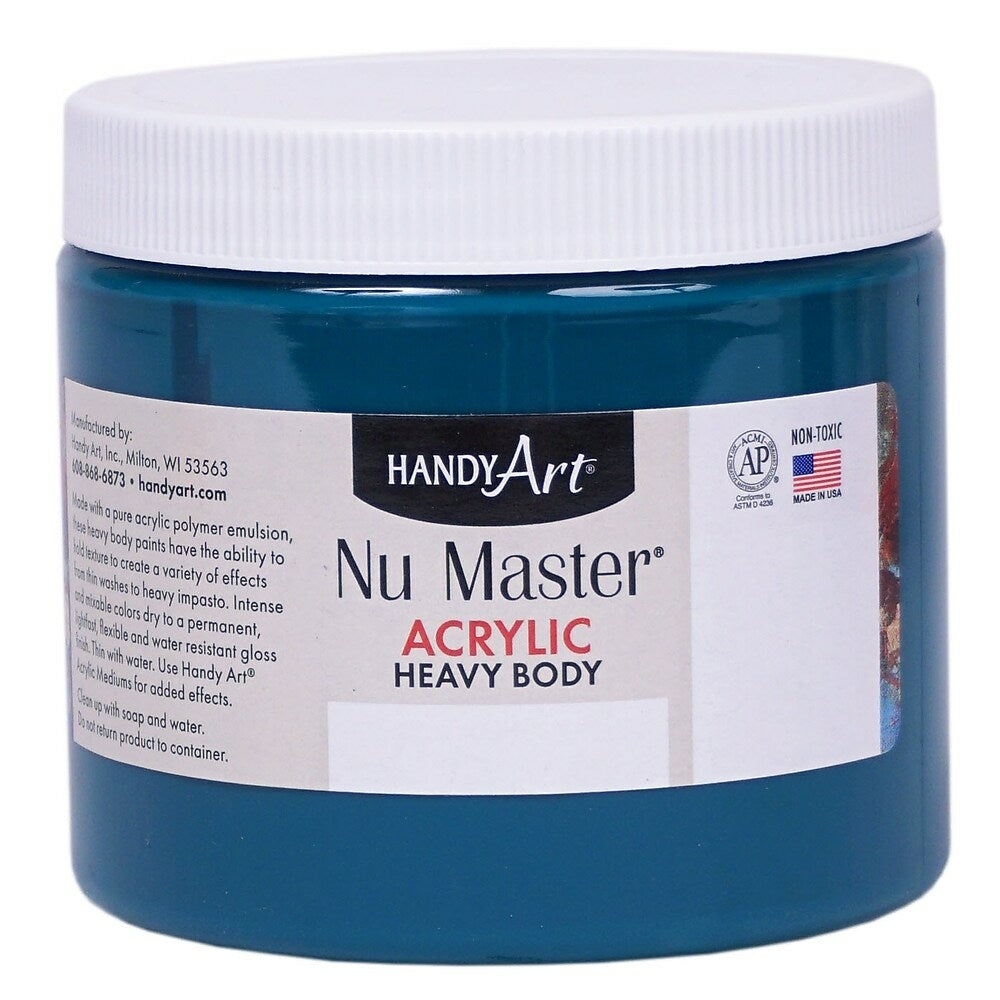 Image of Handy Art Nu Master Heavy Body Acrylic Paint 16 oz Phthalo Green