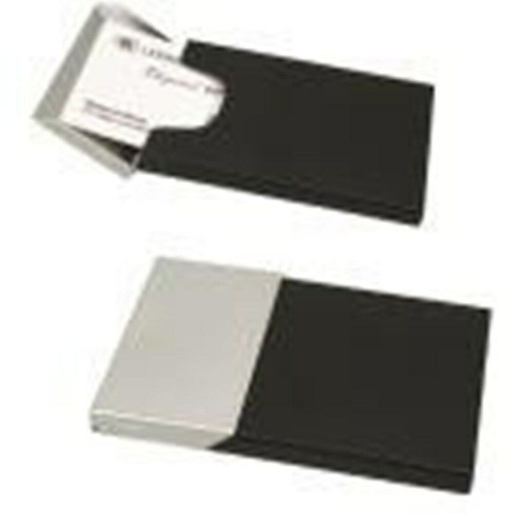 Image of Elegance Business Card Case, Matte Black and Chrome