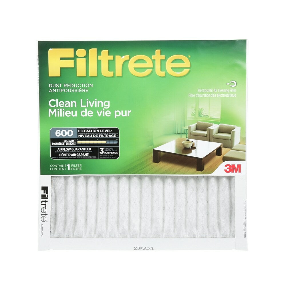 Image of Filtrete Clean Living Dust Reduction Filter - 20" x 20" x 1", White