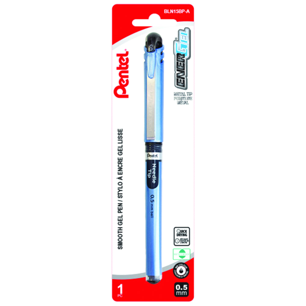 Image of Pentel EnerGel Needle-Tip Gel Stick Pens, 0.5mm Tip, Black