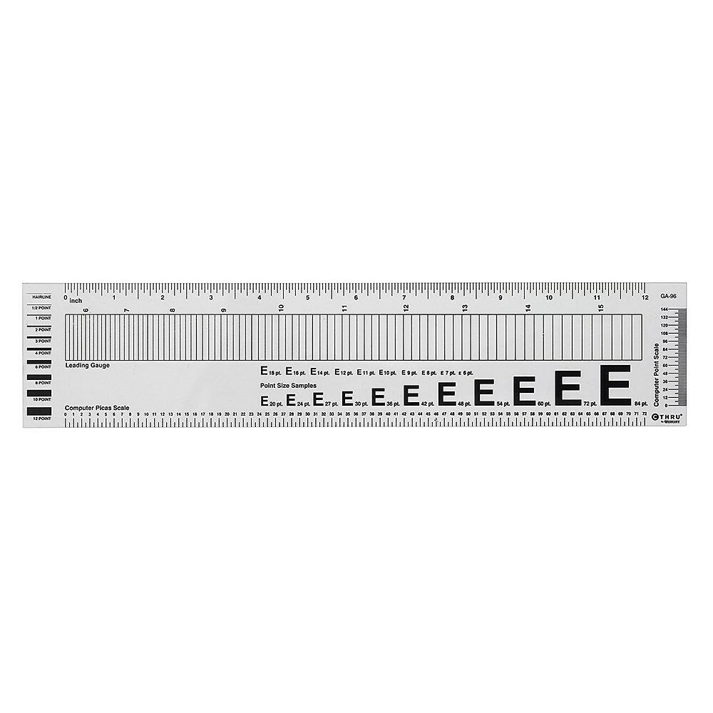 Image of C-THRU Graphic Arts Ruler and Scale, 12, 12 Pack