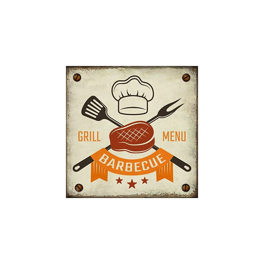 Image of Sign-A-Tology Grill BBQ Vintage Metal Sign - 12" x 12"