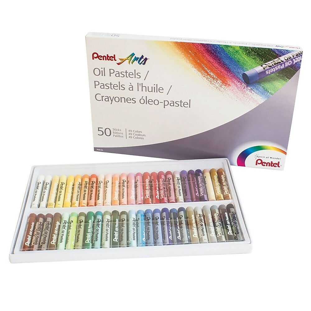Image of Pentel Arts Oil Pastels - 50 Colour Set, 50 Pack