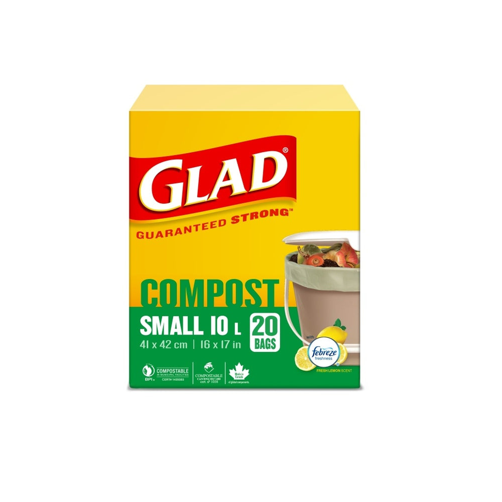 Image of Glad Biodegradable Compost Bags - Small - 20 Pack