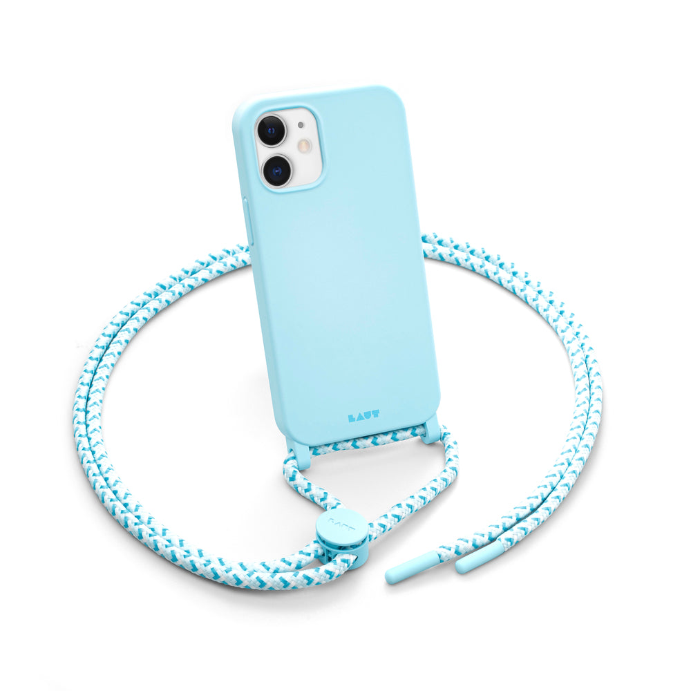 Image of LAUT PASTELS NECKLACE Case for iPhone 12 mini - Baby Blue