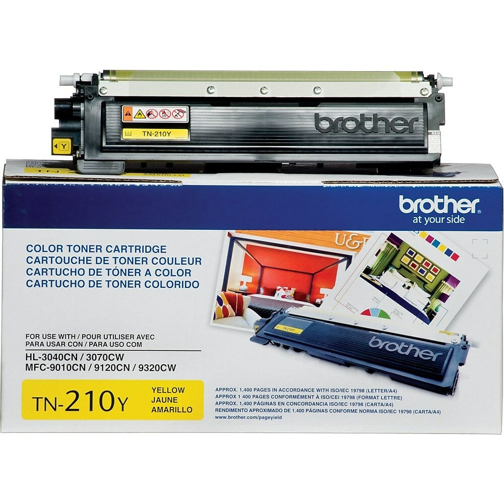 Image of Brother TN210 Standard-Yield Yellow Toner Cartridge