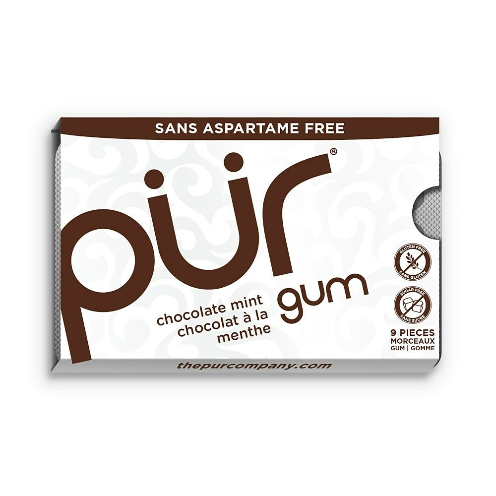 Image of PUR Gum Chocolate Mint 9 Piece Blister Pack