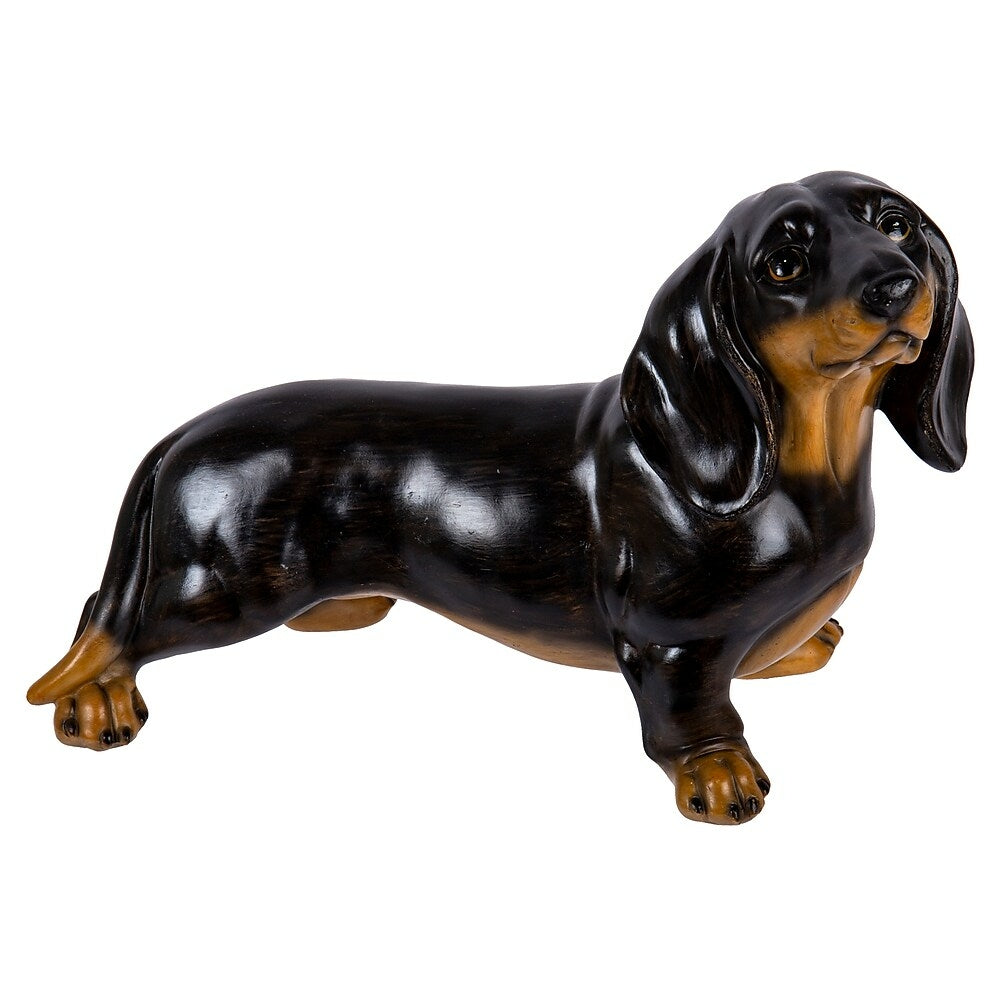 Image of Truu Design Standing Daschund Dog Figurine, 13.5 inches, Black