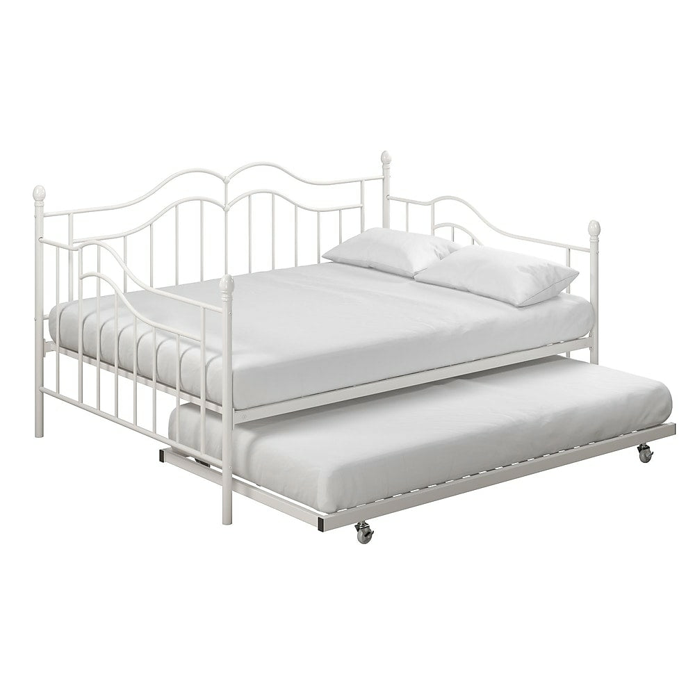Dhp Tokyo Metal Daybed And Trundle Full Twin Size Frame White Staples Ca