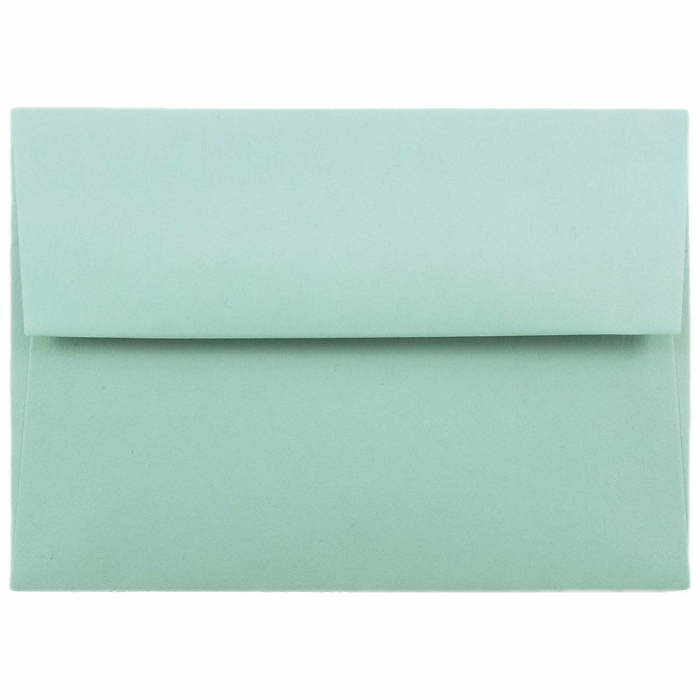 Image of JAM Paper A2 Invitation Envelopes, 4.38 x 5.75, Aqua Blue, 250 Pack (1523981H)