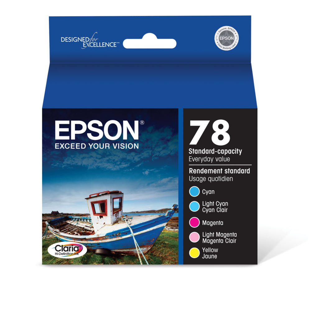 Image of Epson 78 Colour Ink Cartridges, 5 Pack