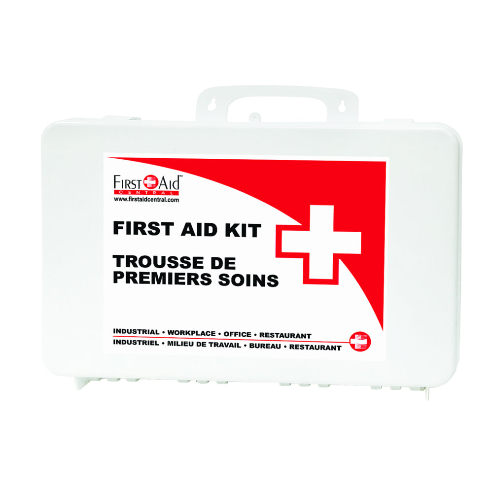 Image of First Aid Central Ontario Office Deluxe First Aid Kit for 1-15 People - White Plastic Case, White_74086