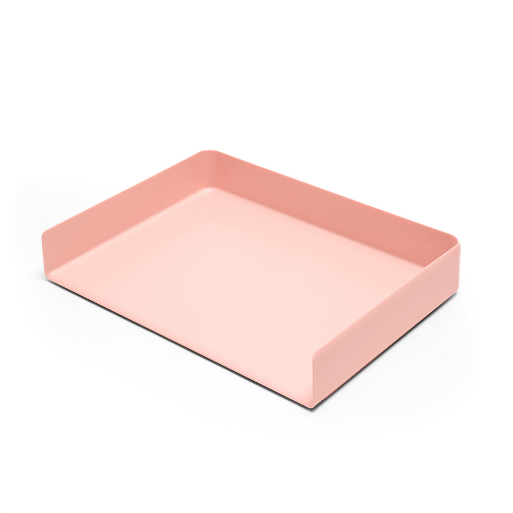 Image of Poppin Landscape Letter Tray - Blush