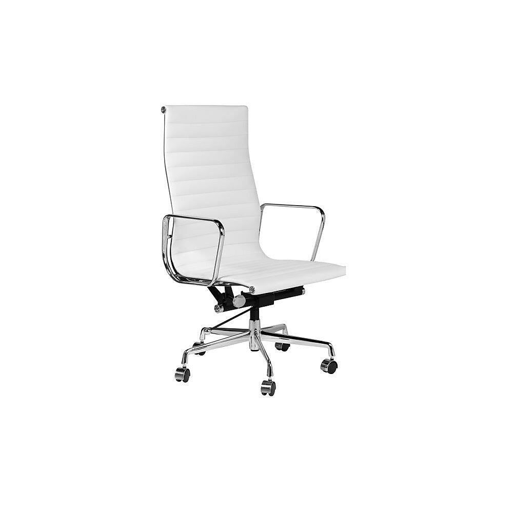 Image of Plata Import Euro Office Chair, High Back, White (L-6002-1-WHITE)