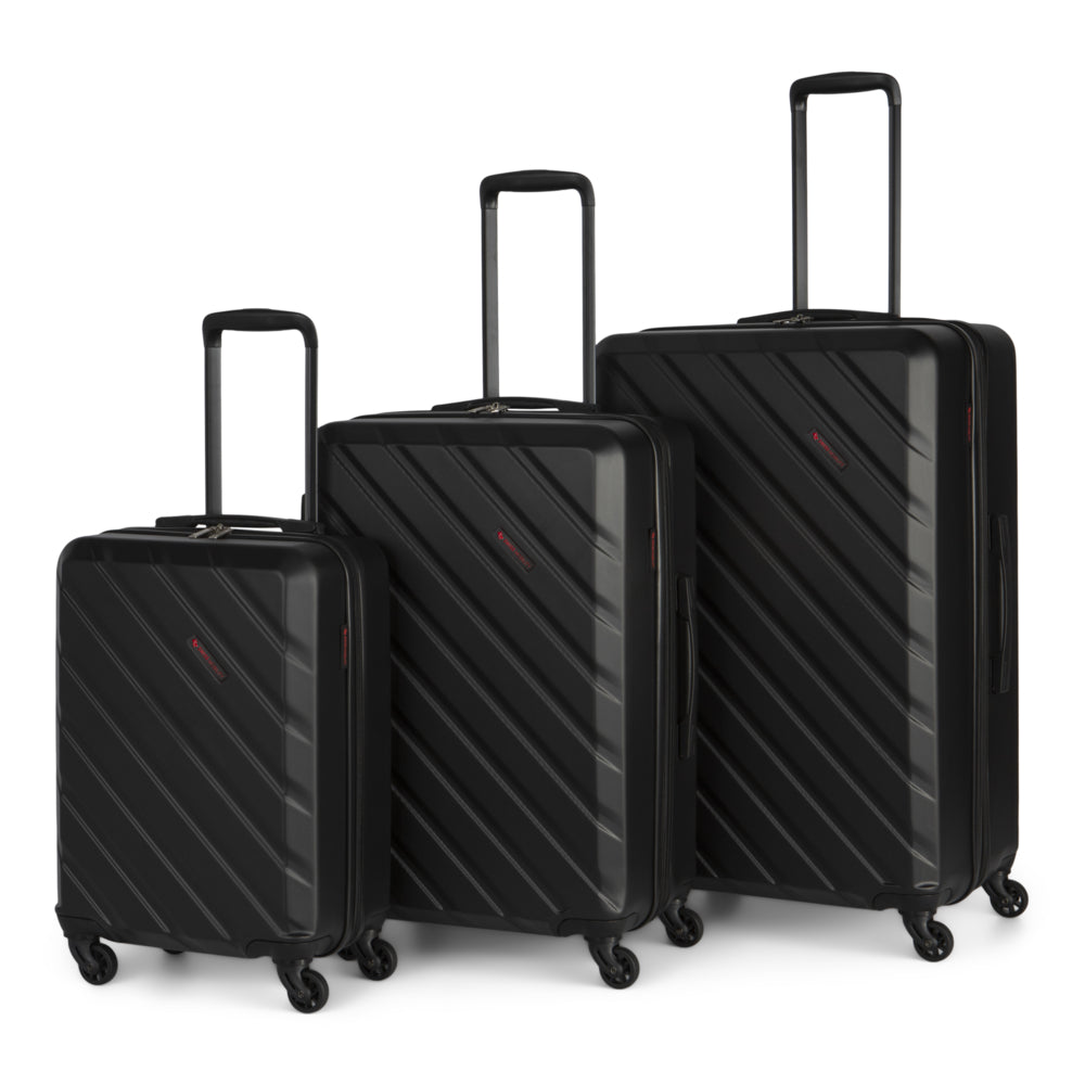 Image of Swiss Mobility 3-Piece ABS Hardside Luggage Set - ABS - Black