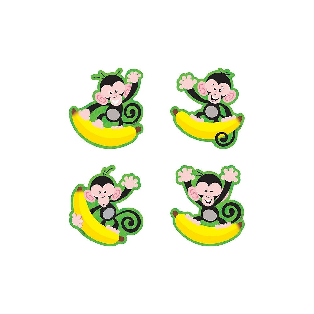 Image of Trend Enterprises 3" DieCut Monkeys and Bananas Mini Accents, 216 Pack (T-10818)