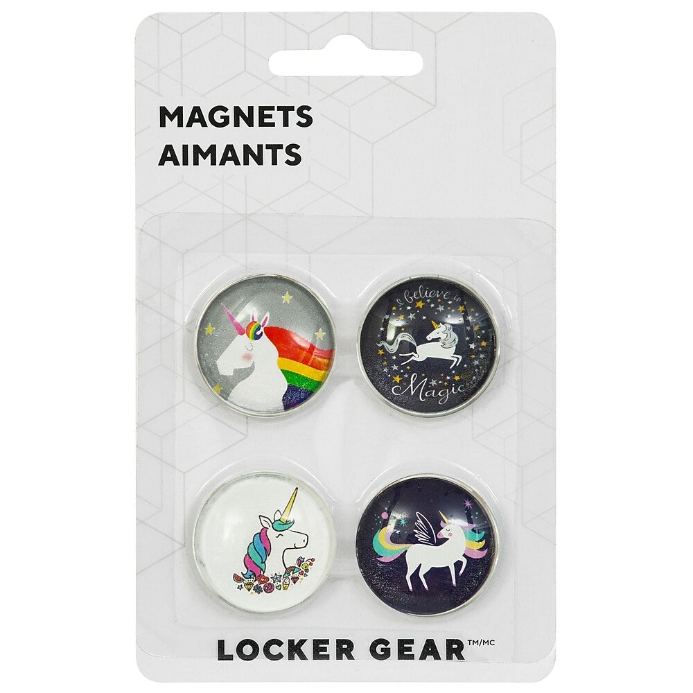 Image of Staples Glass Magnets - Assorted Designs - 4 Pack