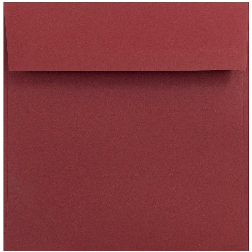 Image of JAM Paper 6 x 6 Square Envelopes, Dark Red, 1000 Pack (31511296B)