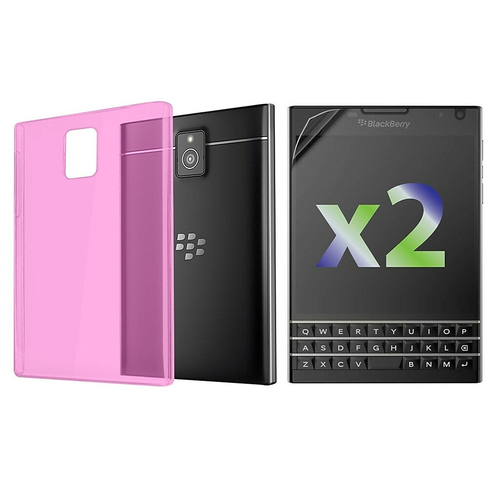 Image of Exian Transparent Case for Blackberry Passport - Hot Pink