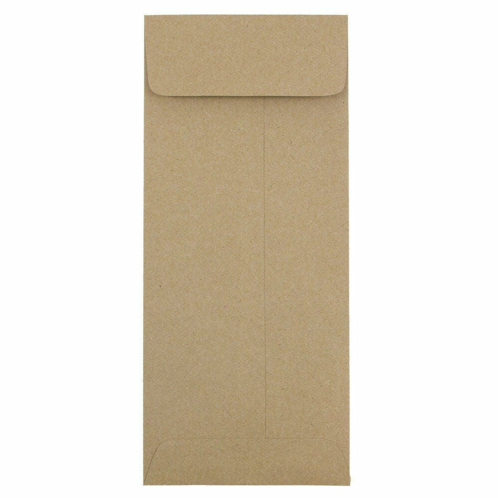 Image of JAM Paper #11 Policy Business Envelopes - 4.5" x 10.375" - Brown Kraft Paper Bag - 25 Pack