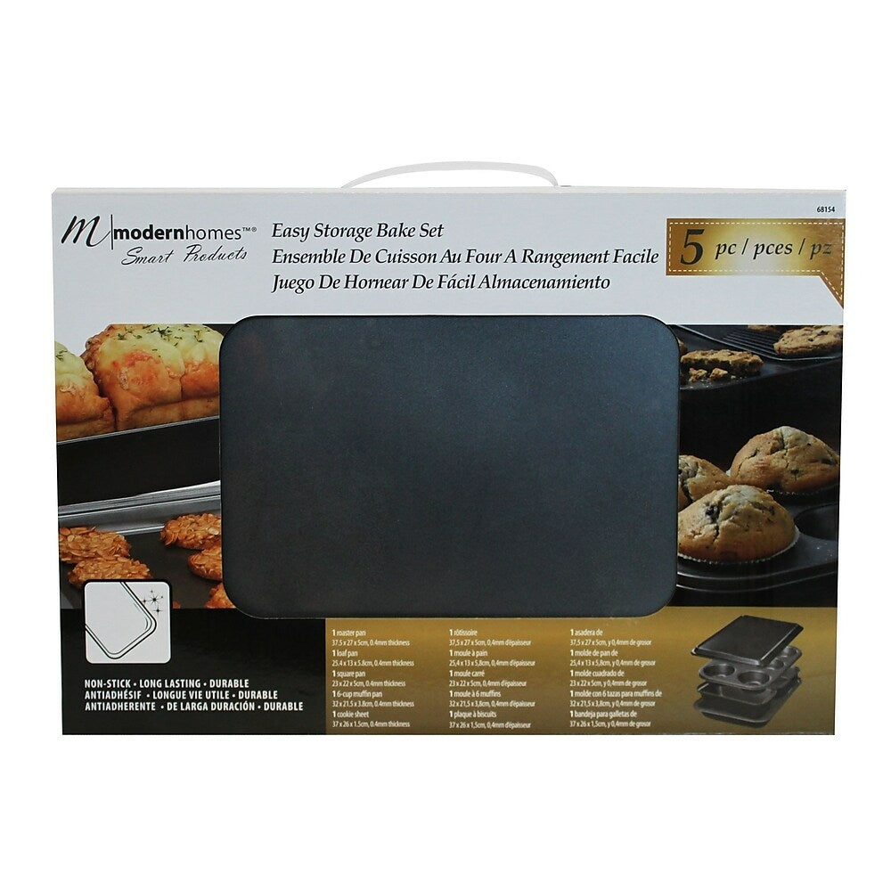 Image of Modern Homes 5-Piece Bakeware Set with Muffin Pan