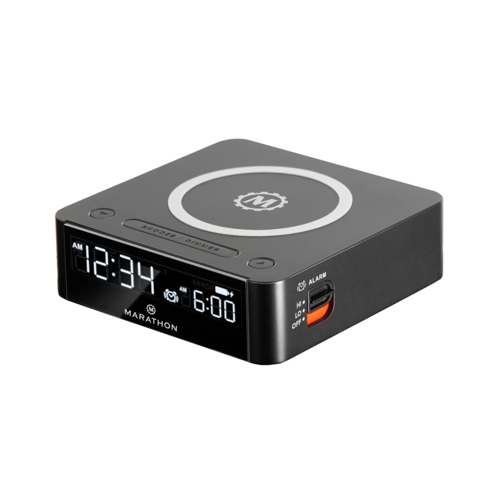 Image of Marathon Watch Wireless Fast Dual Charging Clock - Black