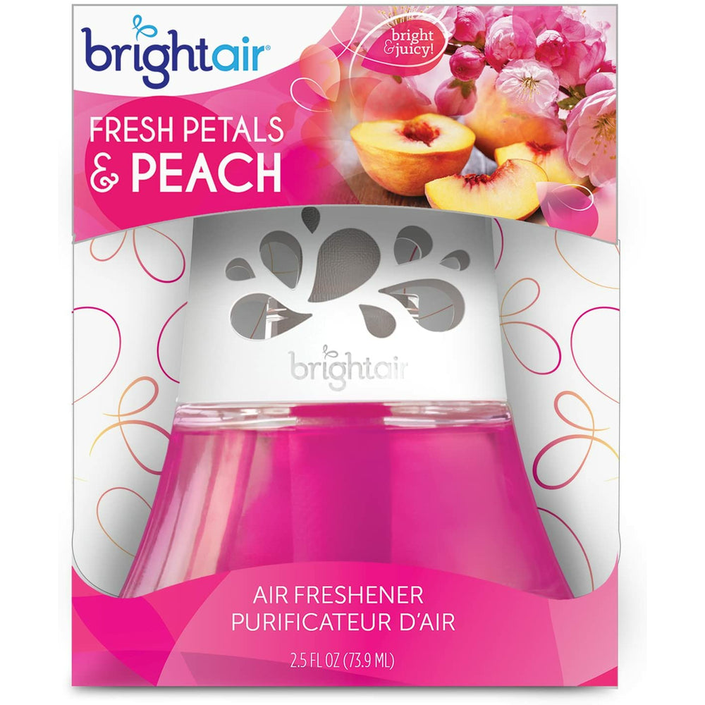 Image of Bright Air Scented Oil Air Freshener, Fresh Petals & Peach scent, Pink