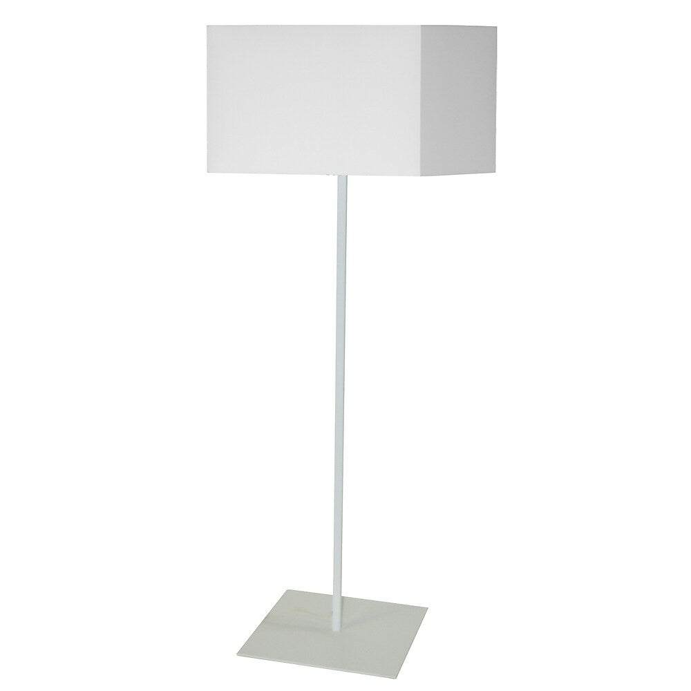 Image of Dainolite 1LT Square Floor Lamp With White Shade