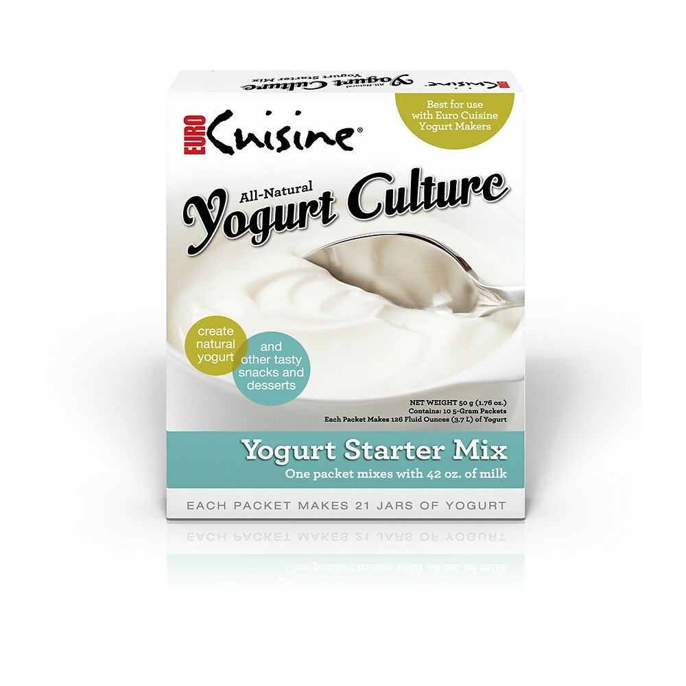 Image of Euro Cuisine RI120 Yogurt Starter, Includes 10 x 5 Gram Packets, White