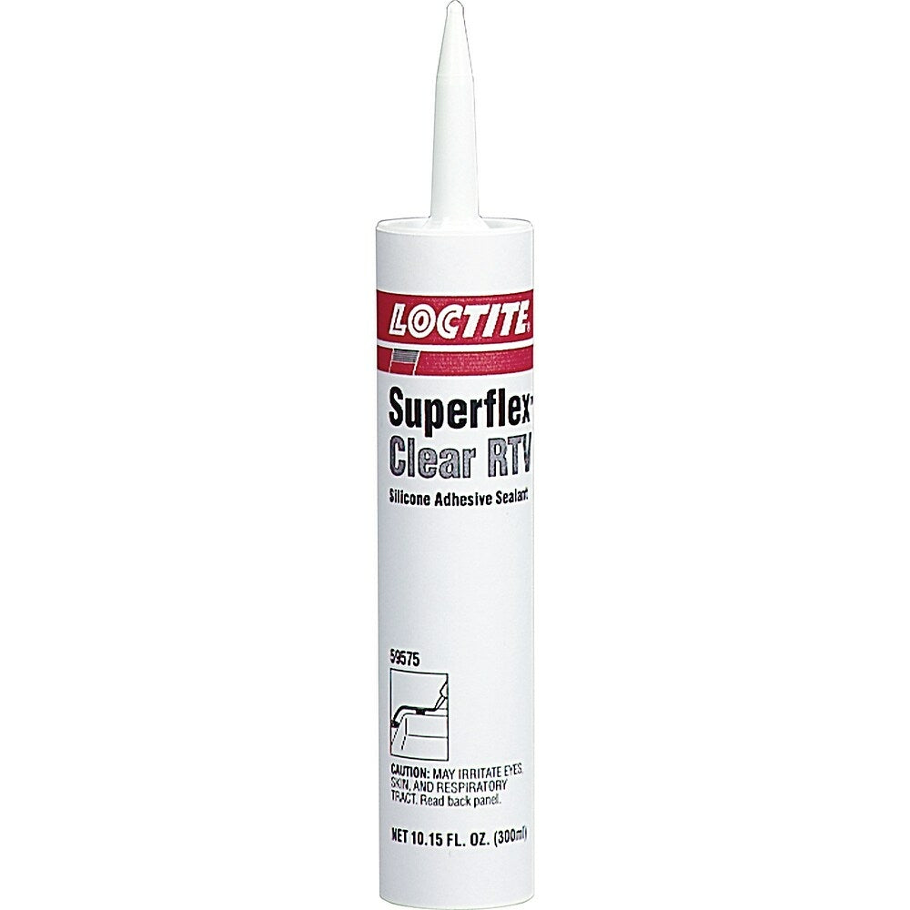 Image of Loctite Superflex Rtv Silicone Adhesive Sealant, 300 Ml, Cartridge, Clear - 4 Pack