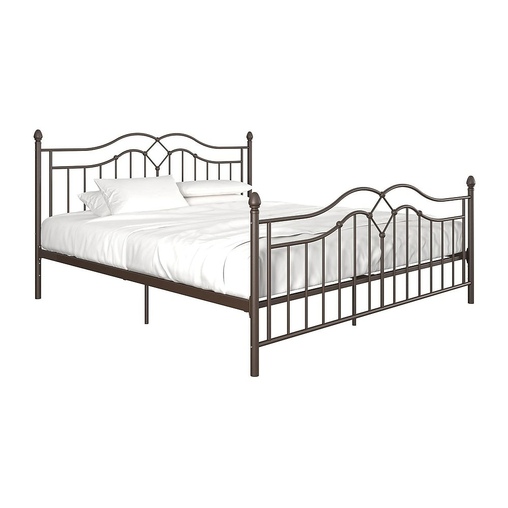 Image of DHP Tokyo Metal Bed - King Size Frame with Underbed Storage - Bronze