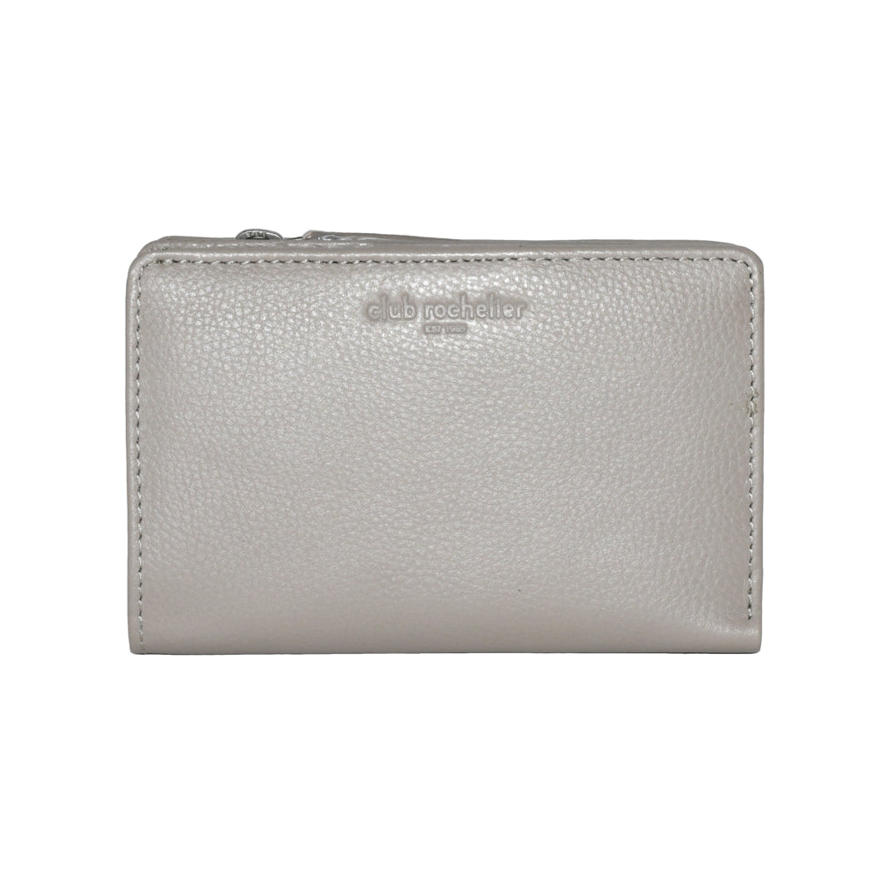 Image of Club Rochelier Leather Ladies Bifold Wallet - Taupe