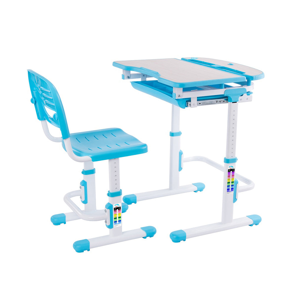 Image of United Canada Aristotle - Adjustable Kids Desk & Chair - Blue