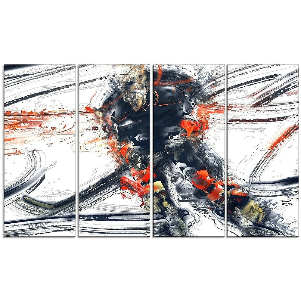 Image of Designart Hockey In Motion Canvas Art Print, (PT2528-271)