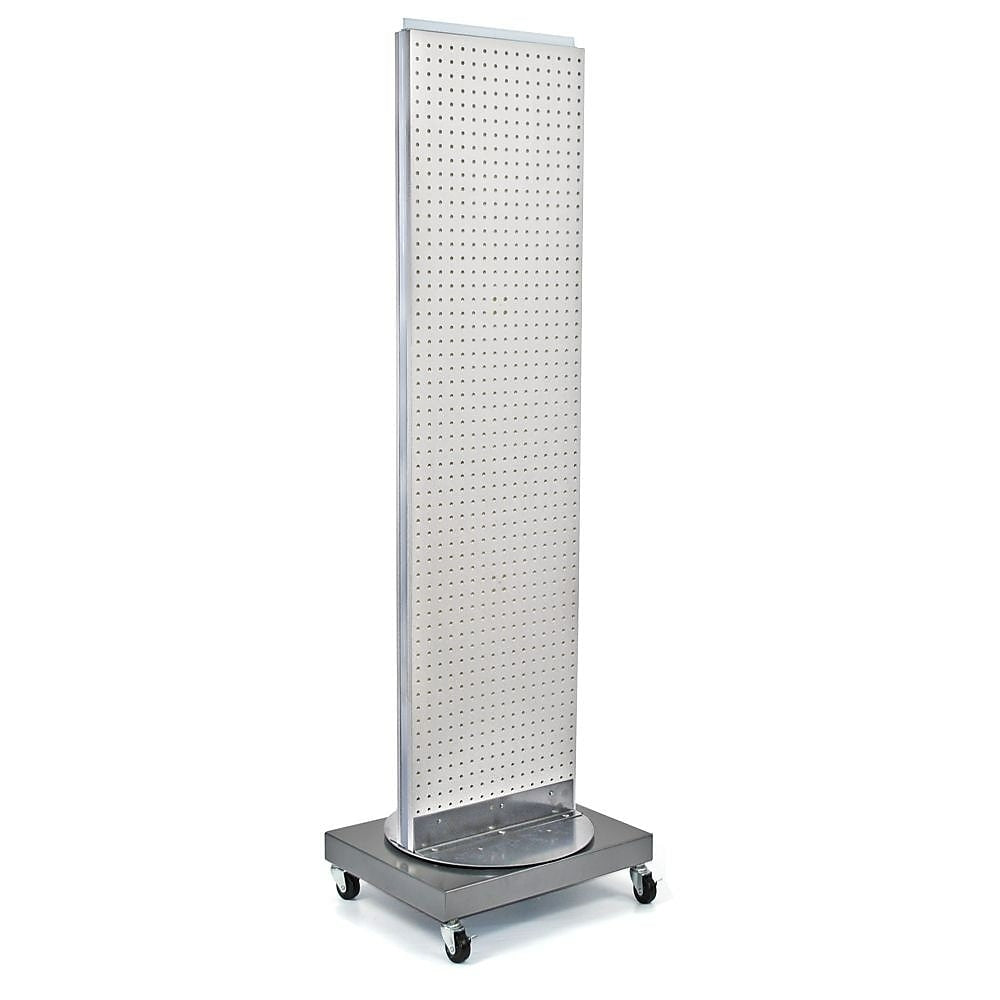 Image of Azar Displays Pegboard Freestanding Floor Stand, 16" x 60", White (700253-WHT)