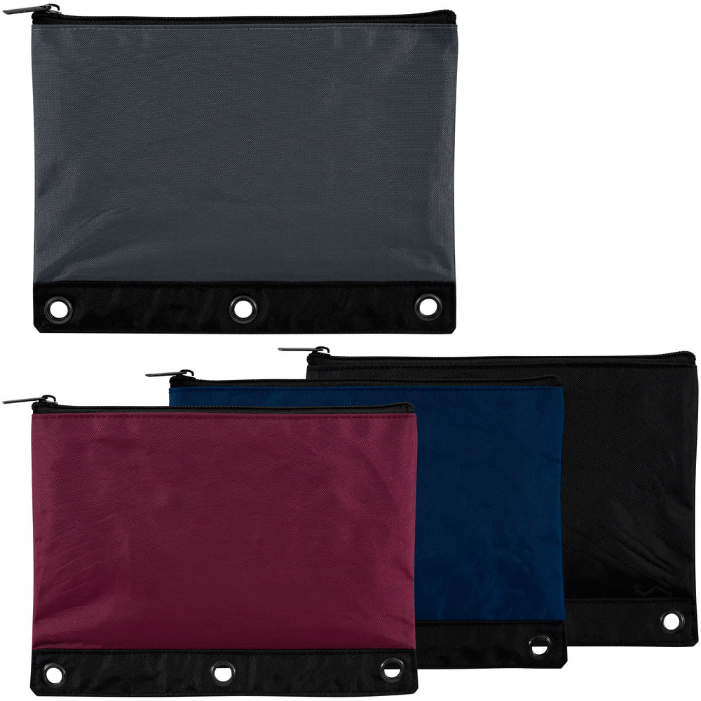 Image of Staples Polyester 3-Ring Binder Pouch - Assorted Colours