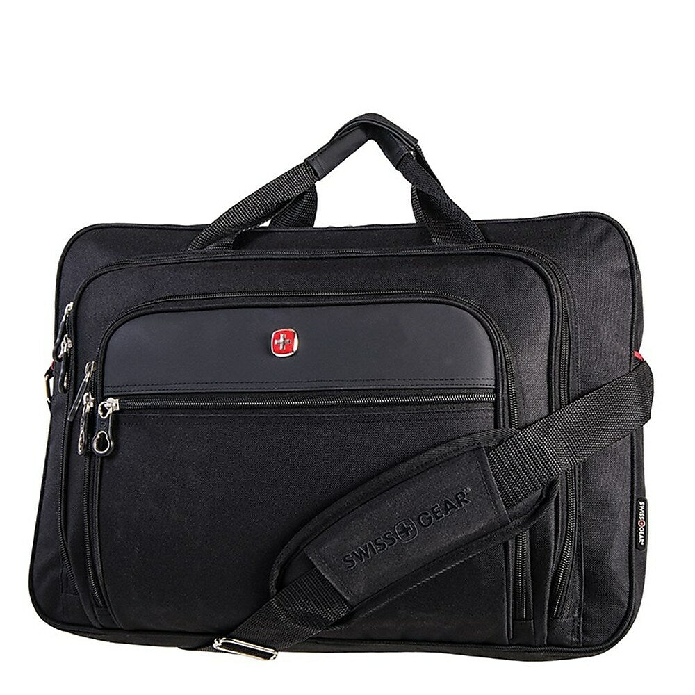Image of Swiss Gear 17.3" Deluxe Value Laptop Business Case with Tablet Pocket, Black