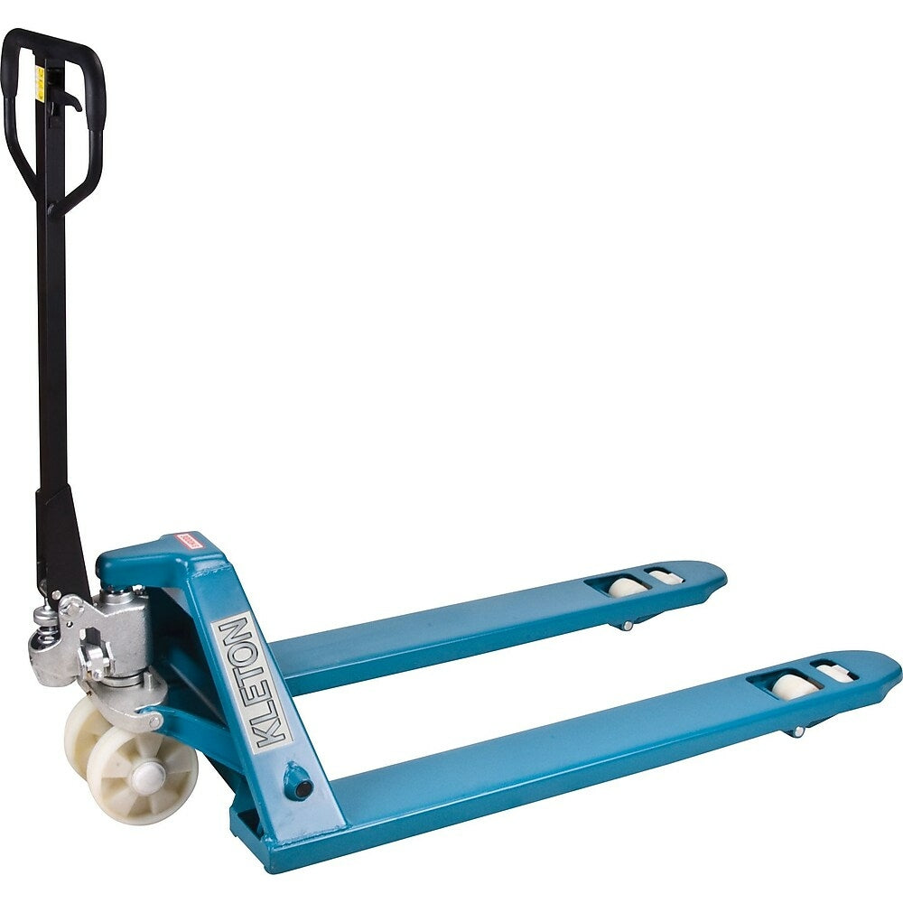 Image of Kleton Heavy-Duty Hydraulic Pallet Trucks, 6600 lb. capacity, 27"W., 48"L. Fork, Nylon Wheels