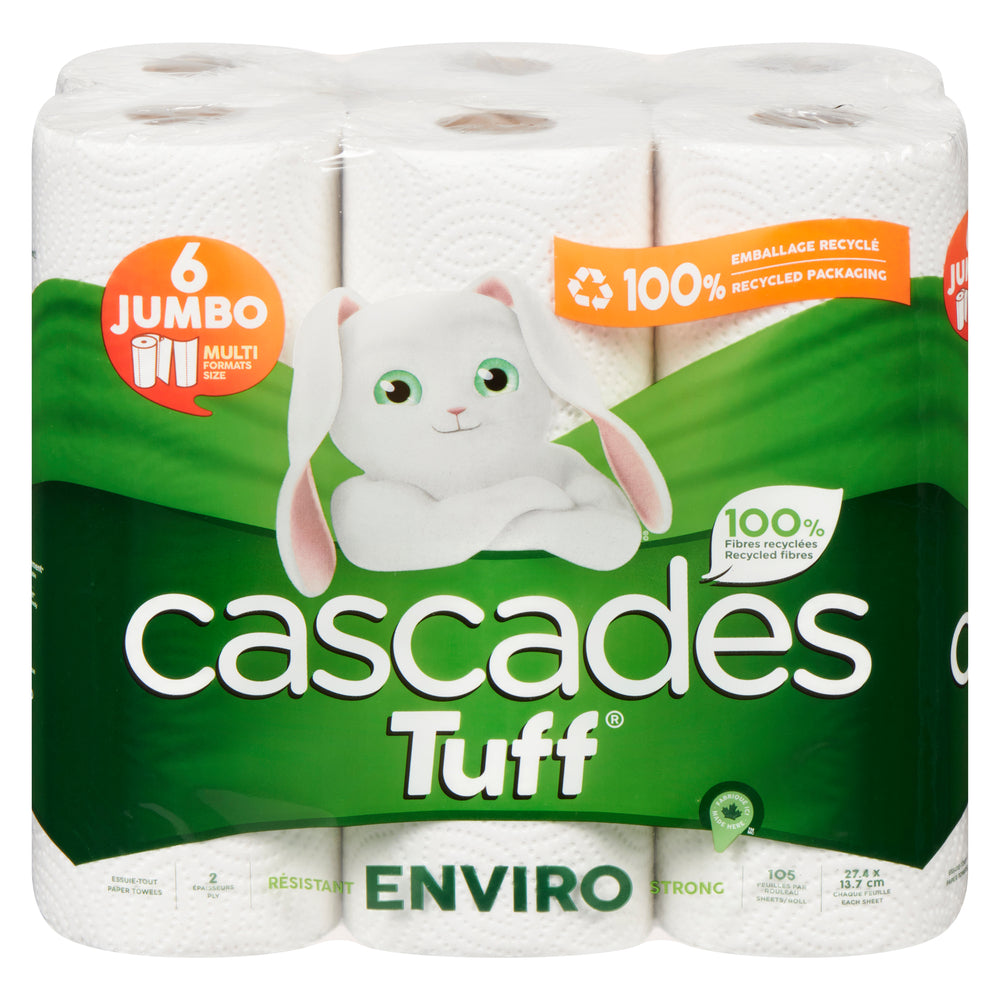 Image of Cascades Tuff Enviro, 6 Jumbo Rolls, 6 Pack