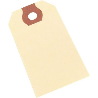 Merchandise tag #6 with string- 1-1/4x1-7/8 - white