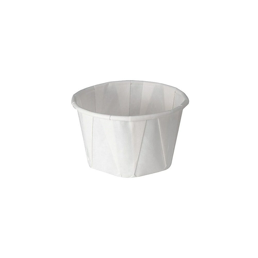 Image of Solo Treated Paper Souffle Portion Cup, 3.25 oz., White, 5000 Pack