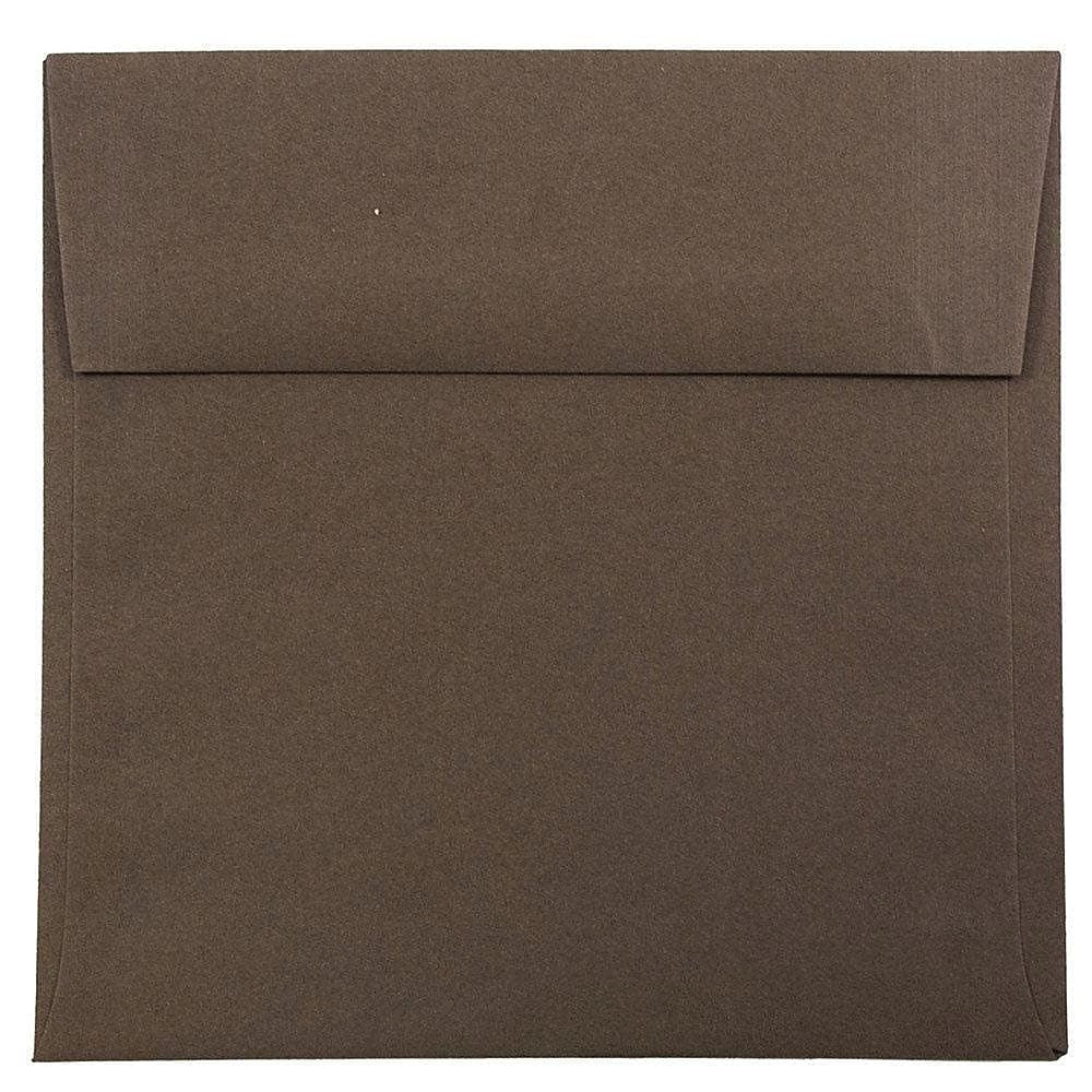 Image of JAM Paper 6 x 6 Square Envelopes, Chocolate Brown Recycled, 1000 Pack (234680B)